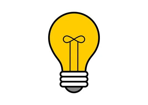 Vector illustration of light bulb icon isolated on white background Stock Illustration