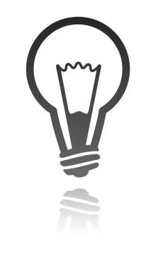 Vector illustration of a light bulb Stock Illustration