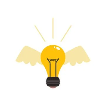 Vector illustration. A light bulb with shining rays. Decoration for greeting  Illustrazione stock
