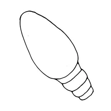 Vector illustration of light bulbs isolated on white background, ideas and Stock Illustration