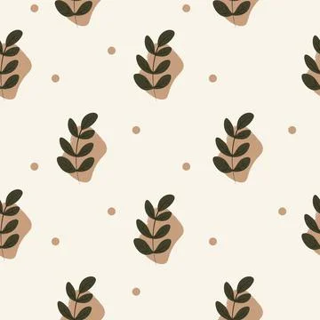 Vector Illustration light leaf pattern with abstract spots Stock Illustration