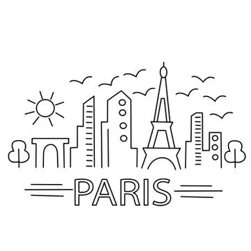 Vector illustration in line art style on a white background with the image of Illustrazione stock