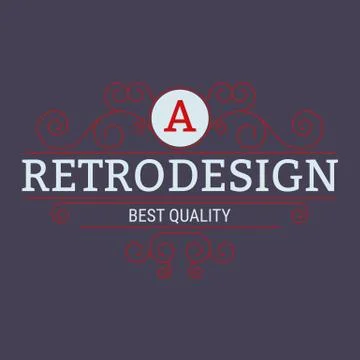 Vector illustration of the linear blue monogram Stock Illustration