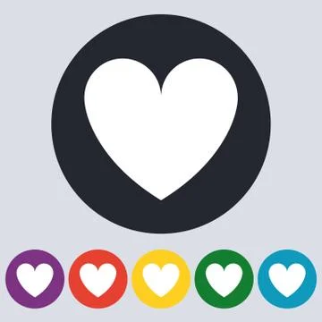 Vector illustration of linear heart. Illustrazione stock