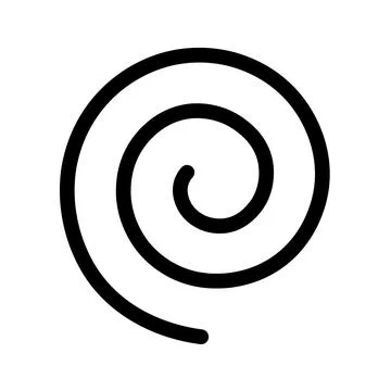 Vector illustration of a linear spiral. Stock Illustration