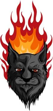 Vector illustration of Lion Flame Trail design 스톡 일러스트