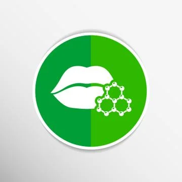 Vector illustration of lips on white background Stock Illustration