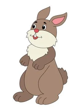 Vector illustration little rabbit is doing the smiling Stock Illustration