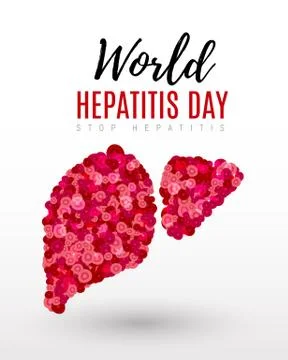 Vector illustration of a Liver and cell for World Hepatitis Day Stock Illustration