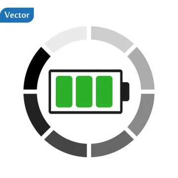 Vector illustration of loading battery for energy storage green power visuals 스톡 일러스트