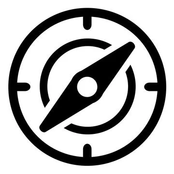 Vector illustration, location icon, route, compass. Stock Illustration