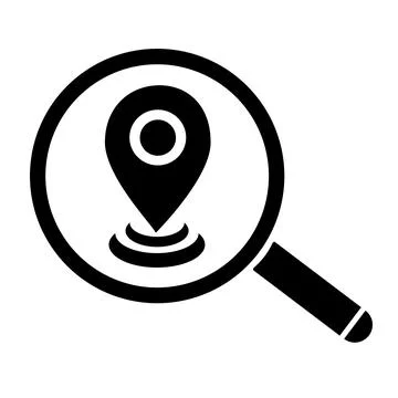 Vector illustration, location icon, route. Stock Illustration