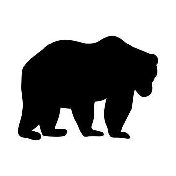 Vector illustration logo bear silhouette. Minimal style. Stock-Illustration