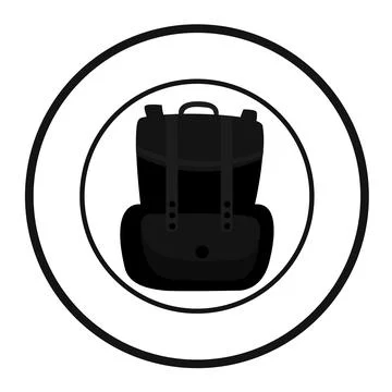 Vector Illustration Of Logo Black White Bag and White Stock Illustration