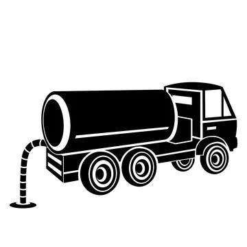 Vector illustration, logo, car icon for septic tank. Stock Illustration