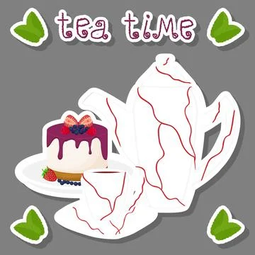 Vector illustration logo for ceramic cup Stock Illustration