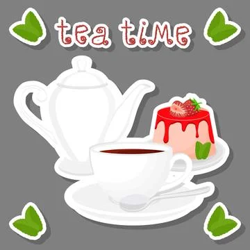 Vector illustration logo for ceramic cup Stock Illustration