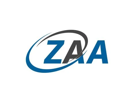 Vector illustration, logo design with letters zaa Stock Illustration