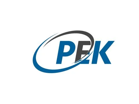 Vector illustration, logo design with letters pek Stock Illustration