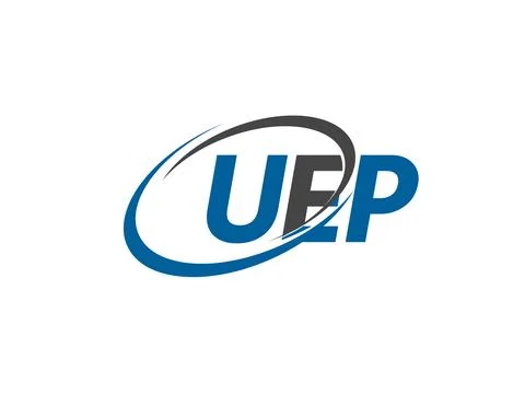 Vector illustration, logo design with letters uep Stock Illustration