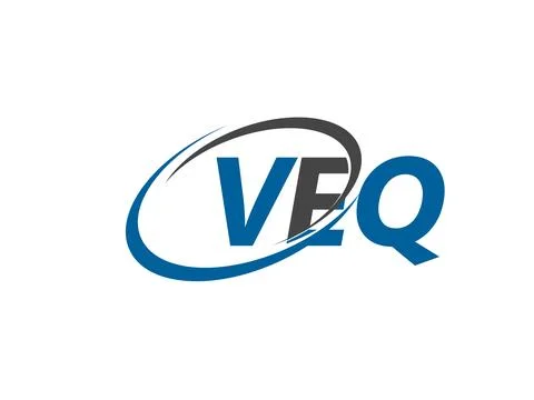 Vector illustration, logo design with letters veq Illustrazione stock