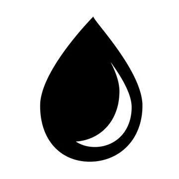 Vector illustration, logo, the drop icon is black. Stock Illustration