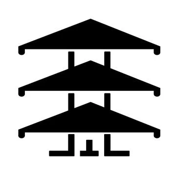 Vector illustration, logo, icon from the field of construction, industry Illustrazione stock