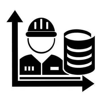Vector illustration, logo, icon from the field of construction, industry Illustrazione stock