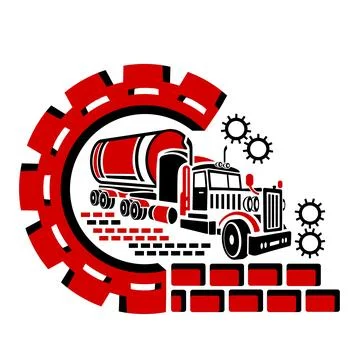 Vector illustration, logo, icon of a liquid transportation vehicle. car, truck.	 Stock Illustration