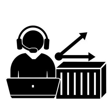 Vector illustration, logo, icon. Logistics, delivery. Isolated.  Stock Illustration