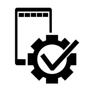 Vector illustration, logo, icon of the selected tick shape. Stock Illustration