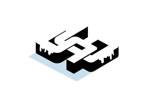 Vector illustration logo letter SG modern 3d style Stock Illustration