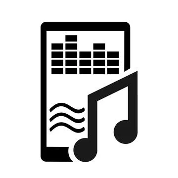 Vector illustration, logo, music device icon. Isolated on a white background. Stock Illustration