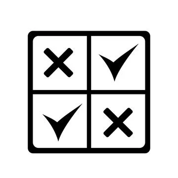 Vector illustration, logo, playing board icon. Tkicks, crosses. Stock Illustration