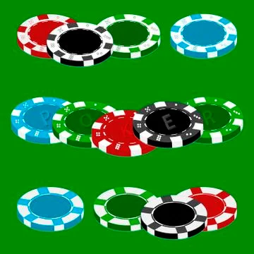 Vector illustration logo for poker chip casino Stock Illustration