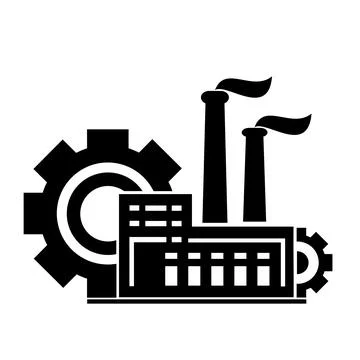 Vector illustration, logo, production icon. Industry. Stock Illustration