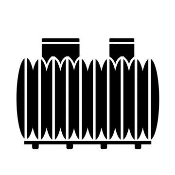 Vector illustration, logo, septic tank icon.  Stock Illustration