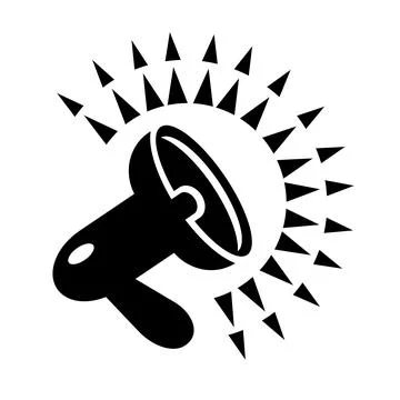 Vector illustration, logo, speaker icon. Stock Illustration