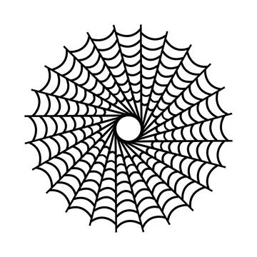 Vector illustration logo spider web in Halloween on the White Background Stock Illustration
