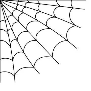 Vector illustration logo spider web in Halloween on the White Background Illustrazione stock