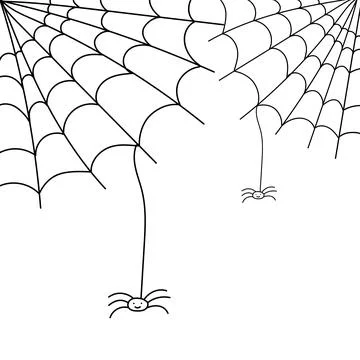 Vector illustration logo spider web in Halloween on the White Background 스톡 일러스트