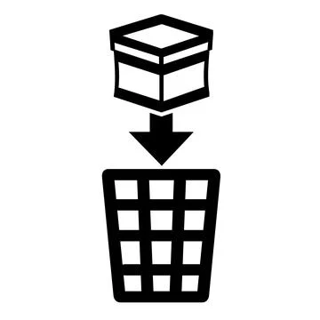 Vector illustration, logo, trash can icon Stock Illustration