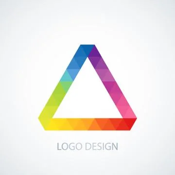 Vector illustration of logo Triangle. Stock Illustration