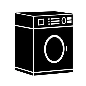 Vector illustration, logo, washing machine icon.  Stock Illustration