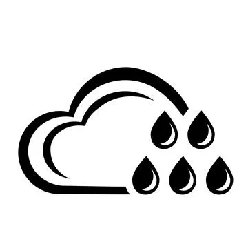 Vector illustration, logo, web icon cloud and rain. 스톡 일러스트