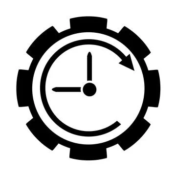 Vector illustration, logo, web icon clock, alarm clock. Stock Illustration