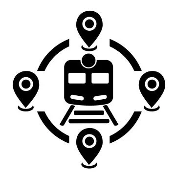 Vector illustration, logo, web icon of the train Stock Illustration