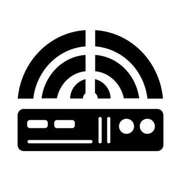 Vector illustration, logo, Wi-Fi wave icon. An electronic device. Illustrazione stock