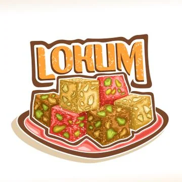 Vector illustration of Lokum Stock Illustration