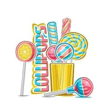 Vector illustration of Lollipops Illustrazione stock